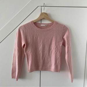 Reformation | Pink Knit Cropped Long Sleeve (Slight Pilling)